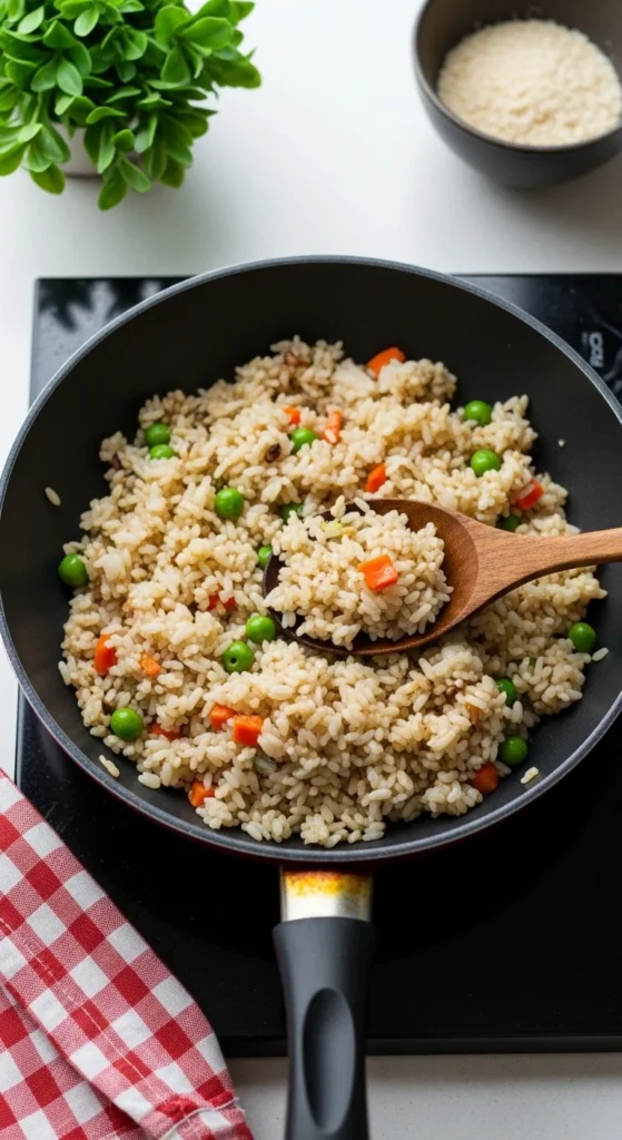 Riz sauté aux légumes ou au poulet