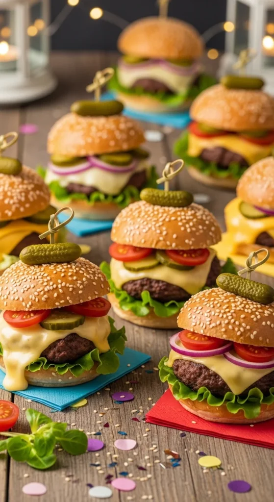Mini burgers maison (classiques ou veggie)