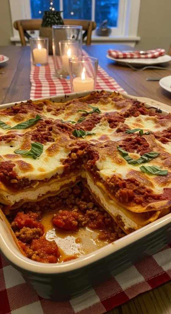 Lasagnes généreuses à la bolognaise