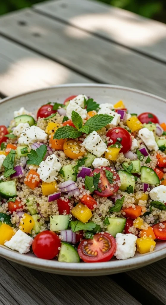 Salade de quinoa aux légumes d’été