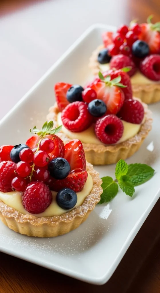 Tartelette aux fruits rouges et crème pâtissière