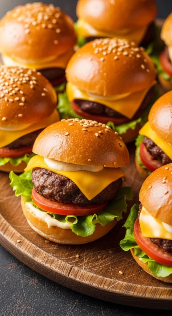 Mini-burgers gourmands pour un déjeuner convivial