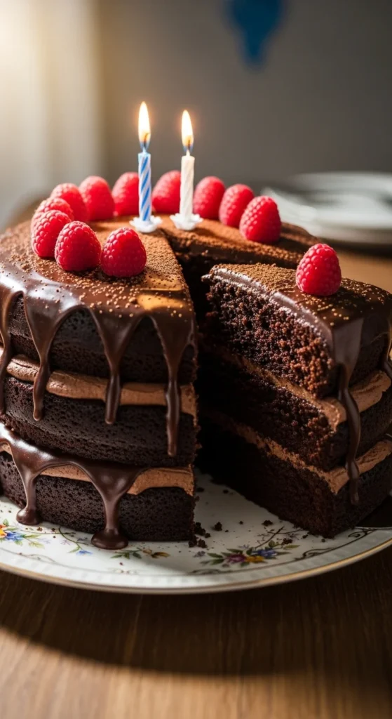  Gâteau d’anniversaire au chocolat express