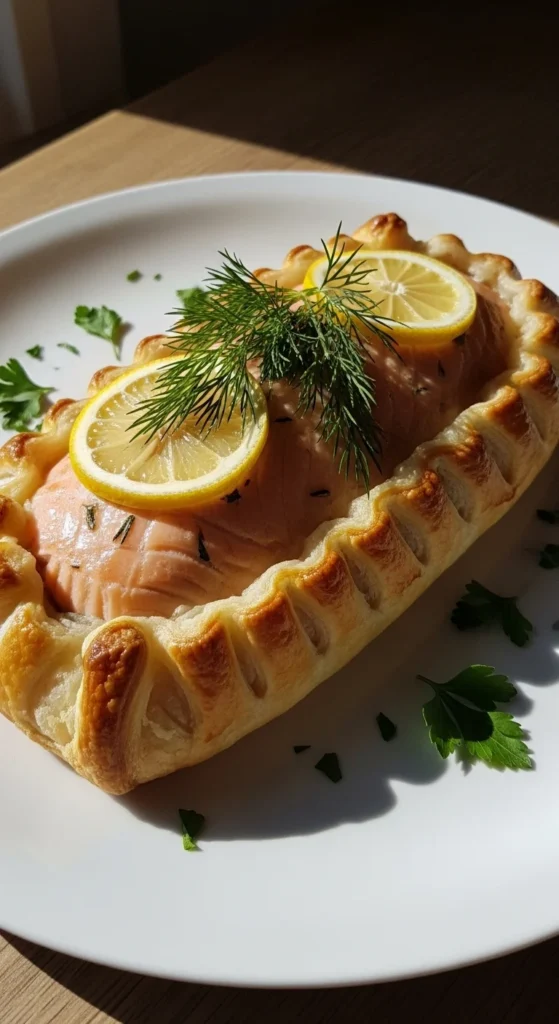 Saumon en croûte aux herbes et citron