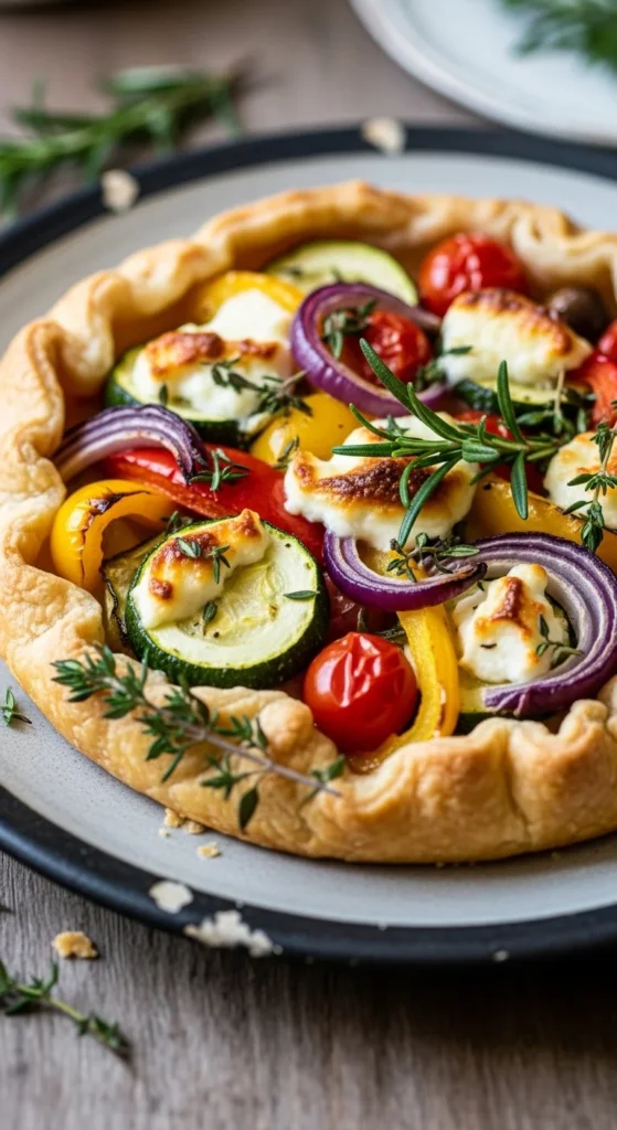 Tarte salée aux légumes et chèvre