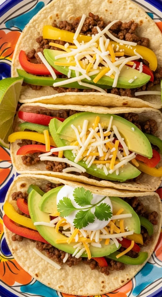 Tacos festifs au bœuf ou poulet