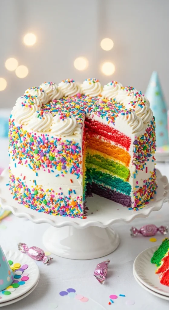 Gâteau surprise arc-en-ciel