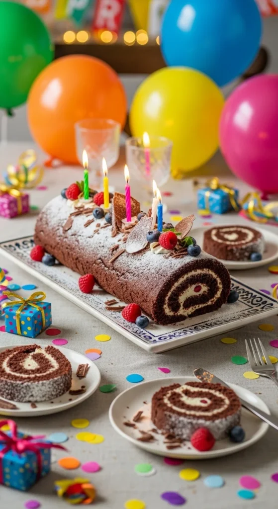  Gâteau roulé au chocolat