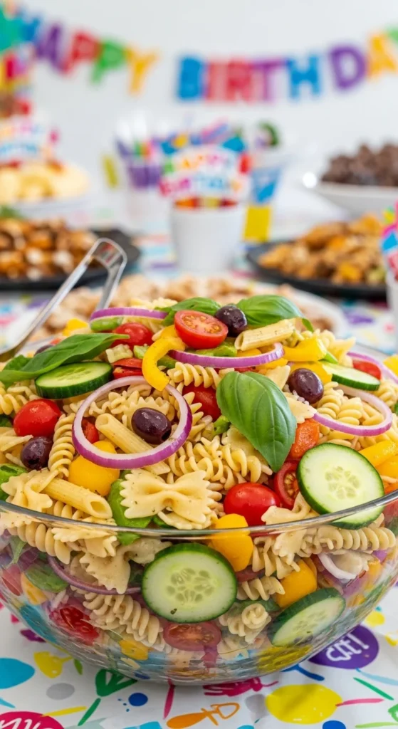 Salade de pâtes colorée (froid)