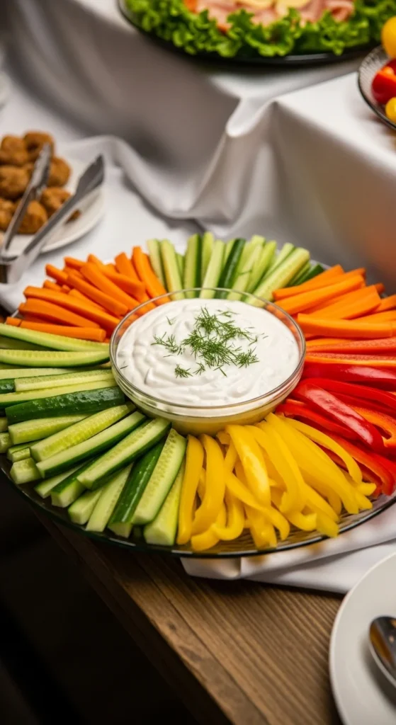 Bâtonnets de légumes et sauce dip (froid)