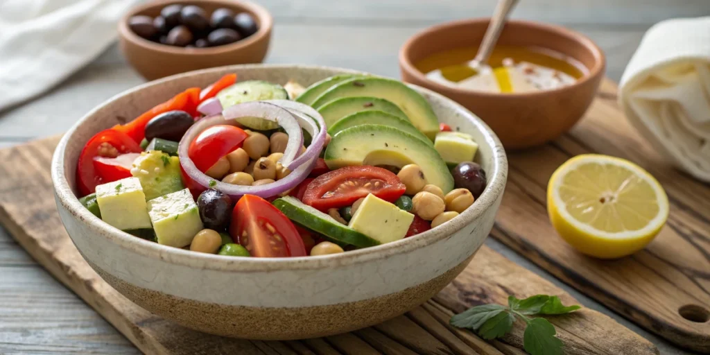 Salade Grecque Vegan sans Feta