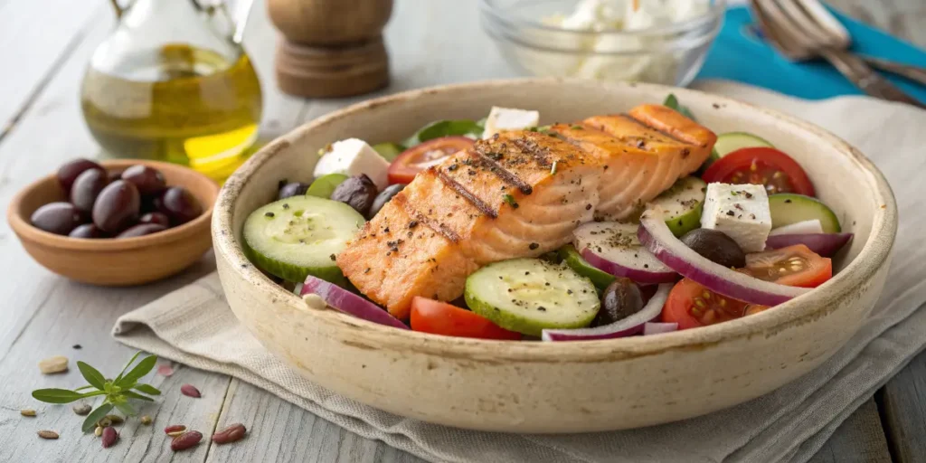 Salade Grecque au Saumon