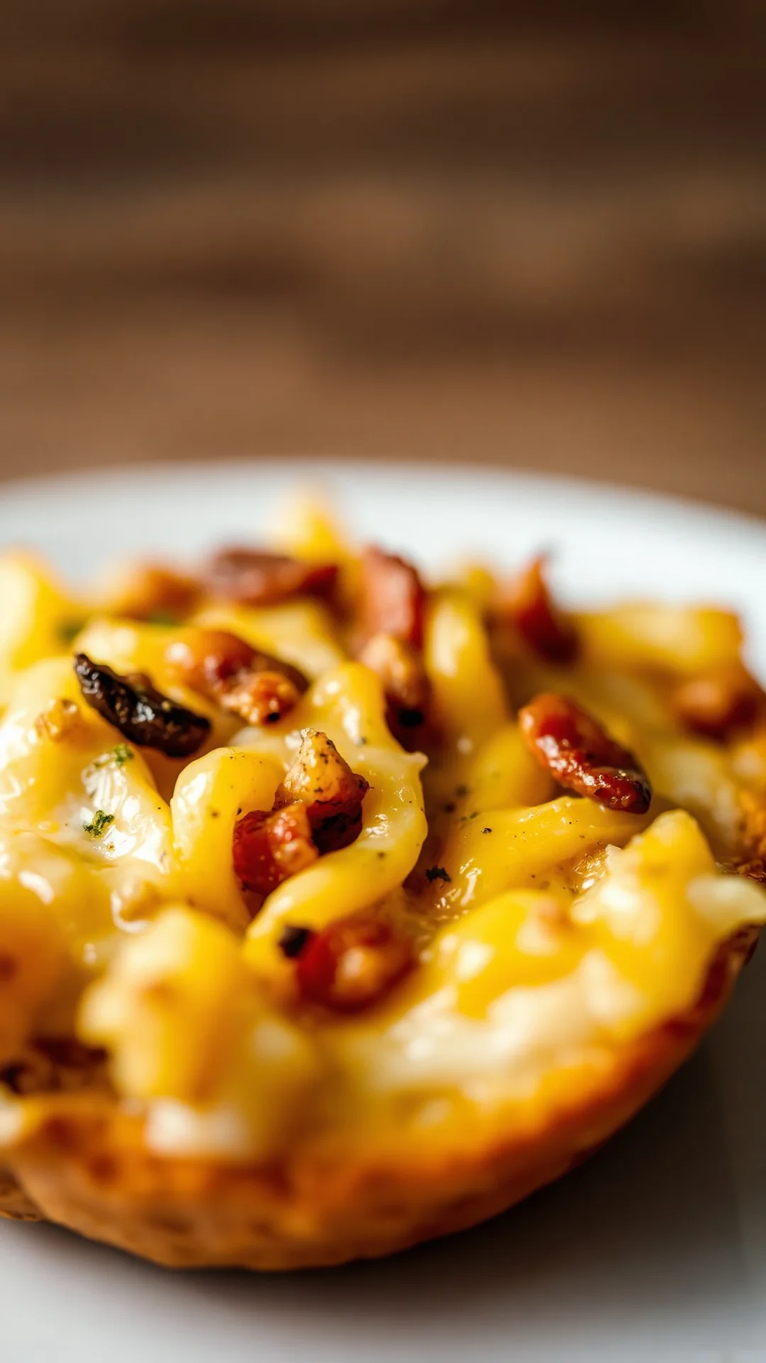 Close-up macro shot melted Reblochon cheese golden crust creamy potatoes lardons tartiflette Cookeo rustic French alpine