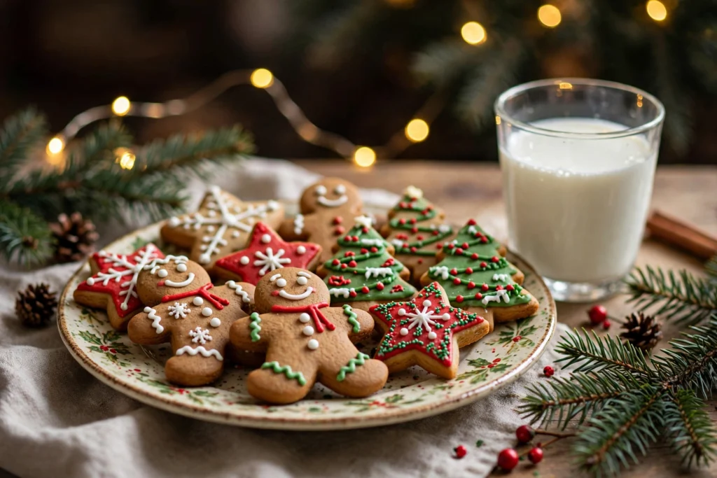 Biscuits moelleux décorés de glaçage coloré, la recette de biscuits de noël facile à faire avec les enfants