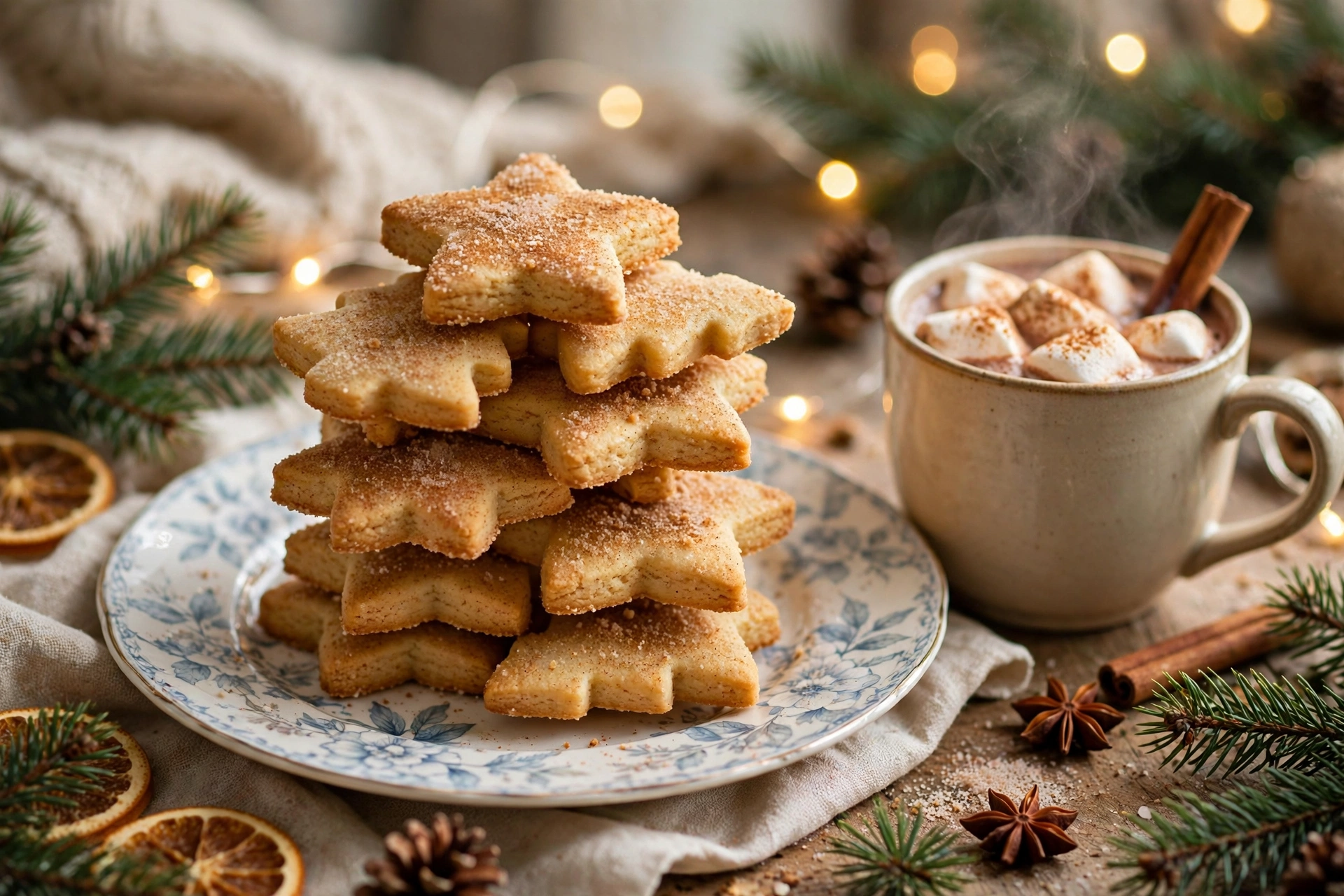 Recette sablés de noël cannelle dorés, en forme d'étoiles