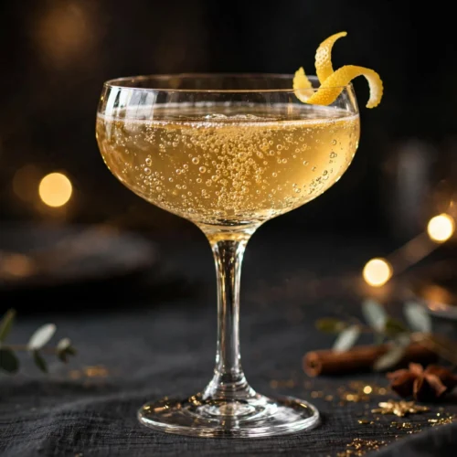 Coupe de recette de soupe angevine au cointreau pétillante