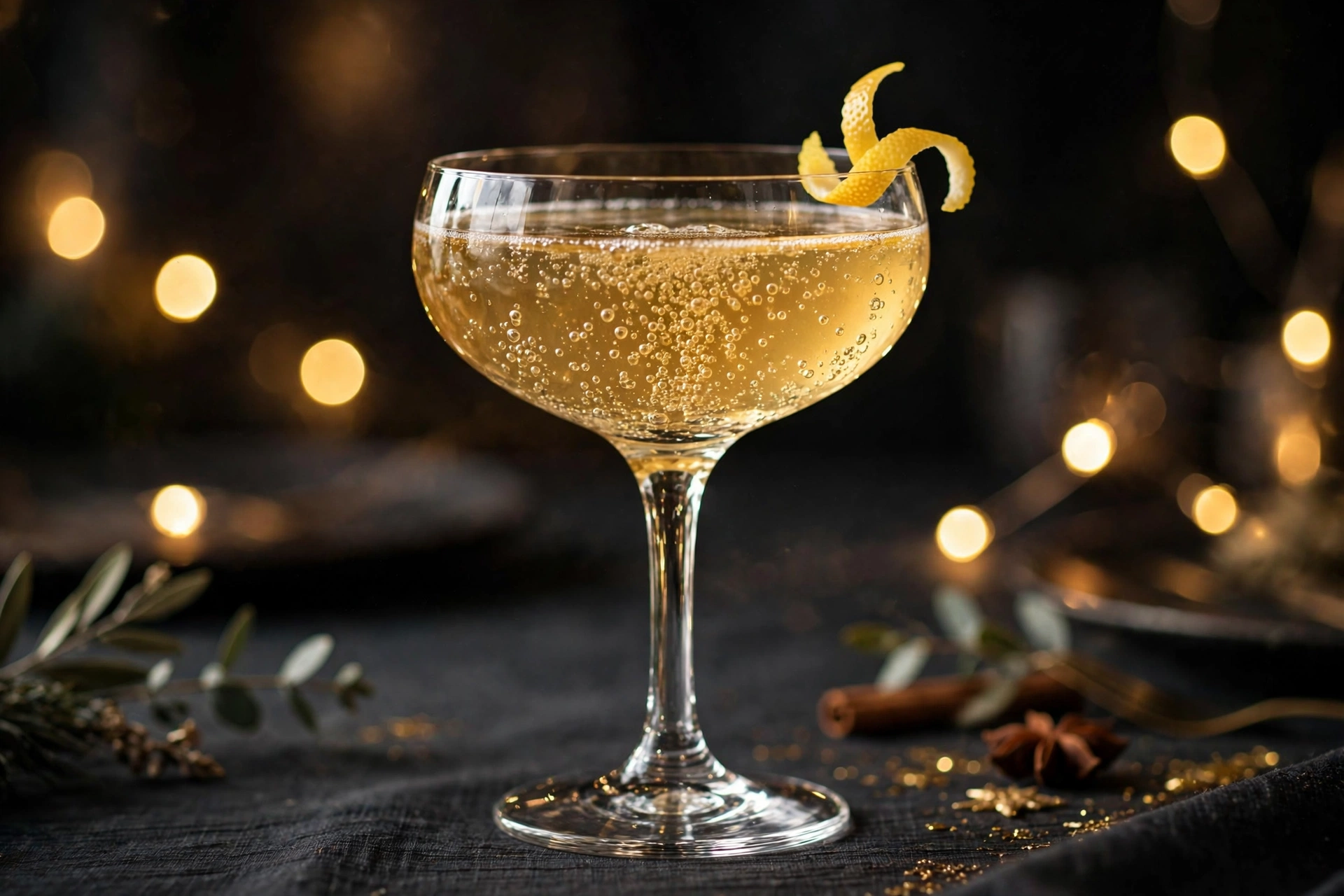 Coupe de recette de soupe angevine au cointreau pétillante