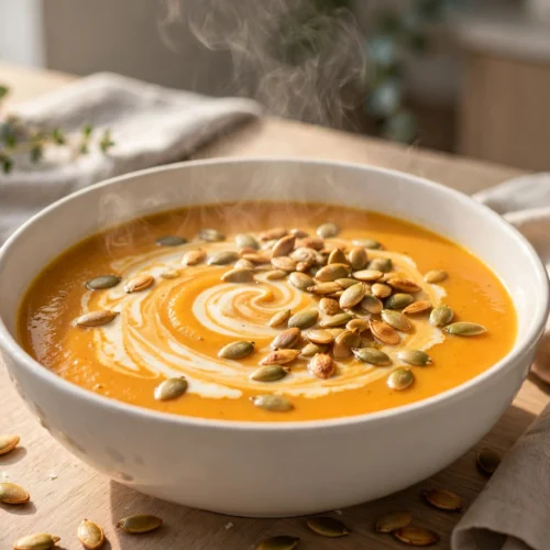 Velouté de butternut crémeux préparé au Cookeo