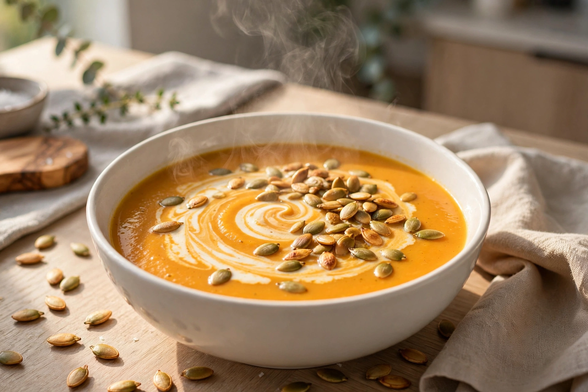 Velouté de butternut crémeux préparé au Cookeo