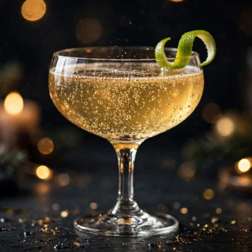 Coupe de recette de soupe de champagne cointreau citron vert
