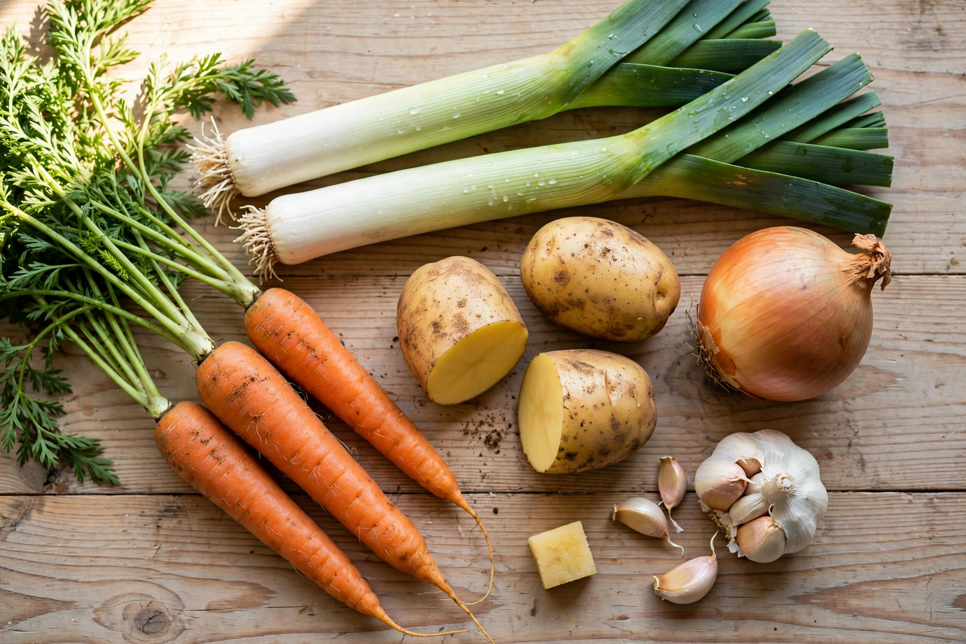 Ingrédients de la recette de soupe facile et pas cher