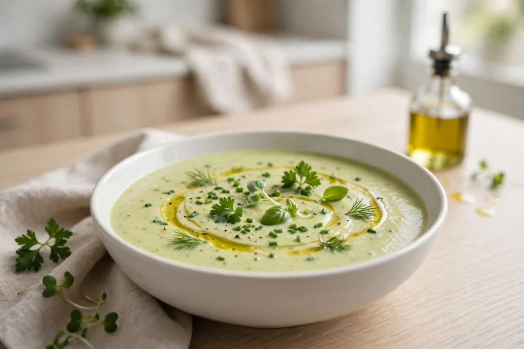 Soupe de légumes onctueuse préparée au soup maker