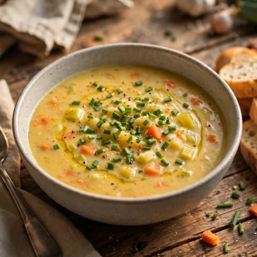 Velouté de recette de soupe poireaux pomme de terre carotte
