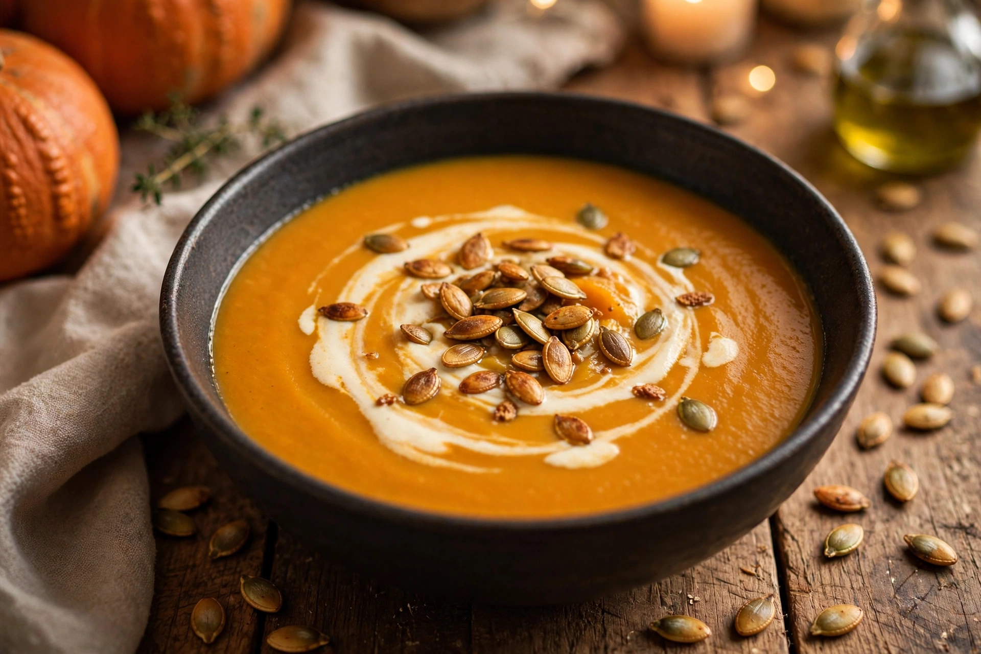 Velouté de potimarron crémeux préparé au Monsieur Cuisine