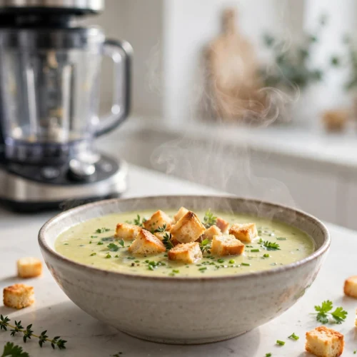 Velouté de recette de soupe au soup maker servi en bol