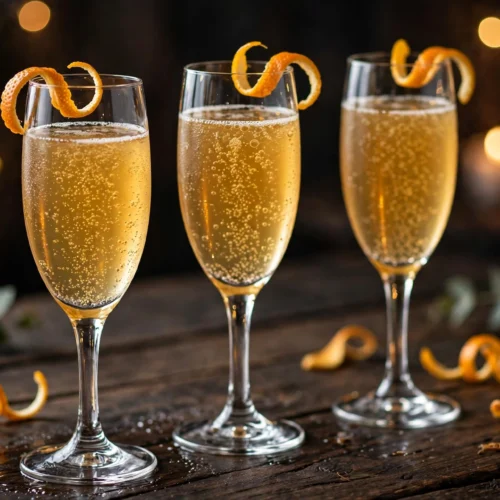 Flûtes de soupe angevine recette cocktail pétillant servi