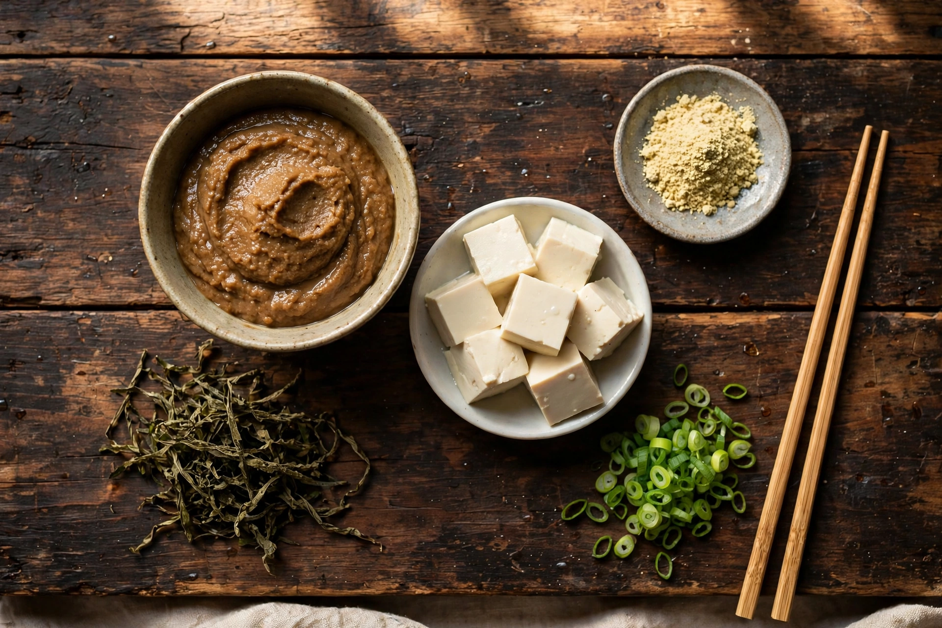 Ingrédients de la soupe miso recette japonaise authentique